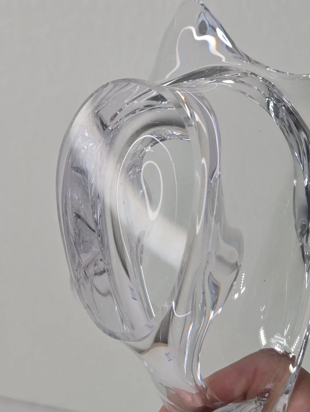 Princess House Lead Crystal Flying Bird Dove‎ Candy Trinket Dish Soaring VTG art